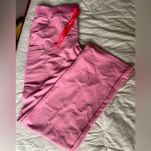 Figs Kade Cargo Scrub Pants - Chalk Pink TALL